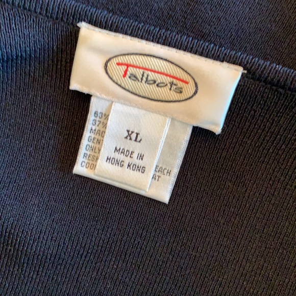 Talbots Flat Knit 3/4 Sleeve Sweater Jacket Cardi - Picture 5 of 7